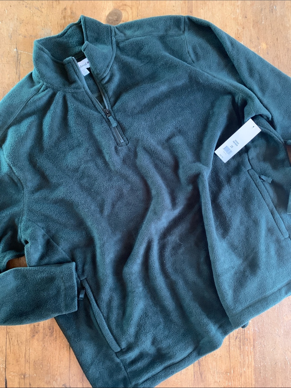 Saddlebred Men's Green Half-Zip Fleece Pullover